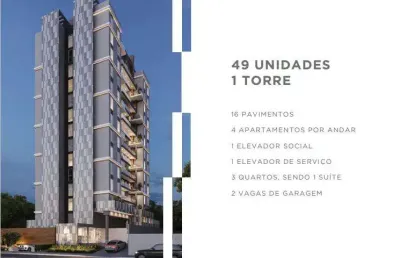 Apartamento para venda em são josé dos pinhais, centro, 3 dormitórios, 1 suíte, 1 banheiro, 2 vagas