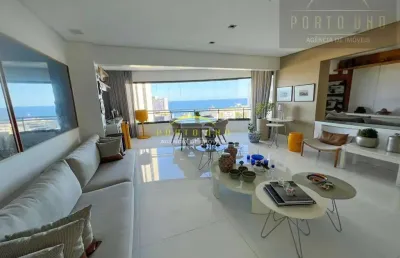 Apartamento 3 suítes com vista mar em ondina - 206m², lazer completo e 4 vagas de garagem