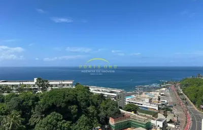 Apartamento 4 suítes à venda, 198 m2, linda vista mar, prédio padrão luxo!!! morro do gato, barra,