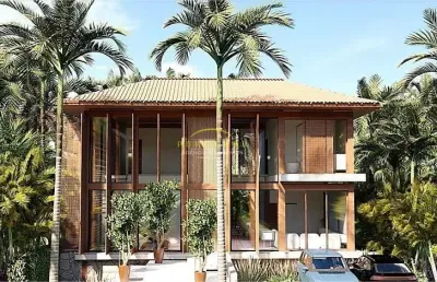 Oportunidade exclusiva em imbassaí – casa de luxo à venda na planta, em condomínio pé na areia!