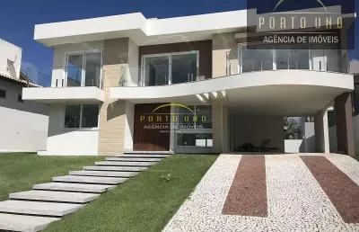 Casa em condomínio para venda em camaçari, abrantes, 4 dormitórios, 4 suítes, 4 banheiros, 4 vagas