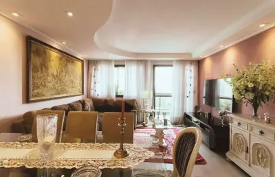 Apartamento lindo e amplo com 120m², 3 dormitórios (1 suíte), sala com 2 ambientes e 2 vagas de gar