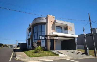 Sobrado à venda em condomínio fechado com 4 quartos, condomínio ecoville i, contorno - ponta grossa