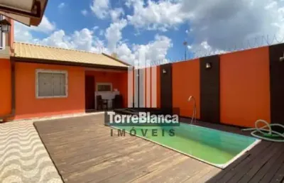 Casa à venda com piscina, jardim ibirapuera cará-cará, ponta grossa, pr