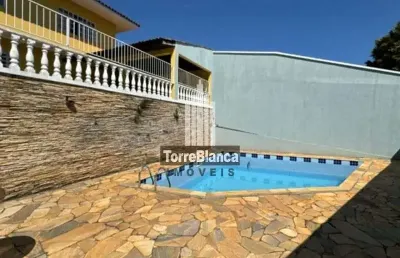Casa semimobilada com piscina para locação, 4 quartos sendo 1 suíte -  244m², oficinas - ponta gros