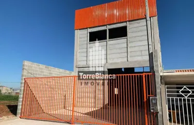 Galpão / barracão para locação com mezanino e banheiro, 180 m² -  cará-cará, ponta grossa, pr
