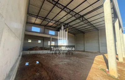 Galpão / barracão para locação, pé direito alto, mezanino, 2 banheiros, 500 m², neves - ponta gross