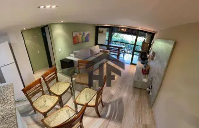 Flat mobiliado de 125m² à venda, com 4 quartos (3 suítes), localizado em gravatá, pernambuco.