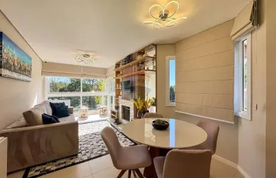 Apartamento alto padrão apenas 5 minutos da rua coberta,totalmente mobiliado e decorado à venda no centro de gramado