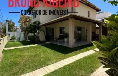 Casa com 4 dormitórios, varanda e área gourmet - condomínio foz do joanes - lauro de freitas/ba