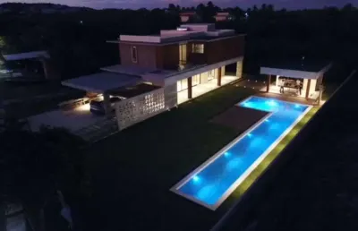 Casa de alto luxo com fitness privativo em condomínio busca vida - camaçari - ba