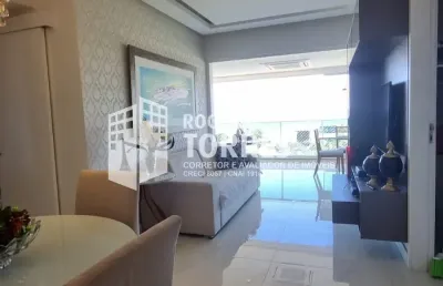 Apartamento a venda de 3/4, 2 suítes, varanda gourmet com vista mar e 2 garagens no pituaçu