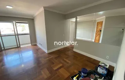 Apartamento de 79m² com 3 dormitórios sendo 1 suíte, sala 2 ambientes, cozinha, área de serviço, 2 banheiros, 2 vagas, condomínio com lazer completo,