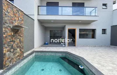 Sobrado novo 140 m2 - 3 suítes - 2 vagas - piscina - parque são domingos