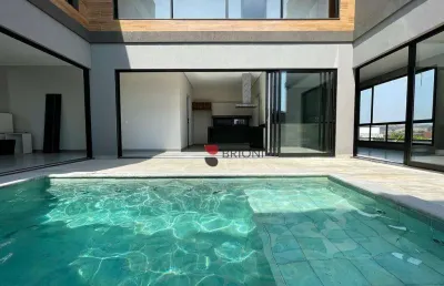 Sobrado alto padrão, com 307m², 4 quartos/suítes, à venda no condomínio terras de siena em ribeirão preto/sp i imobiliária brioni imóveis