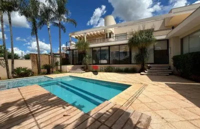 Casa sobrado com 4 dormitórios, 719 m² - venda por r$ 3.392.000- condomínio santa monica ii - ribeirão preto/sp