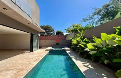 Casa alto padrão com 450m², 4 quartos/suítes, à venda no condomínio bunganvile, jardim olhos d'água em ribeirão preto i imobiliária em ribeirão preto