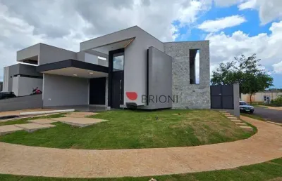 Casa térrea alto padrão, 162m², 3 quartos (suítes) no condomínio vivendas da mata, à venda em ribeirão preto/sp i brioni imóveis