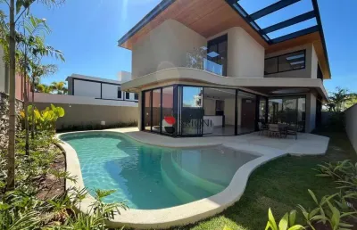 Casa sobrado alto padrão com 403 m², 4 quartos suítes à venda no condomínio bela vista em ribeirão preto/sp i imobiliária brioni imóveis