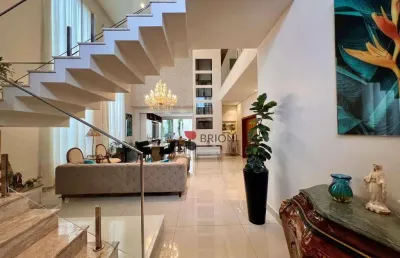 Casa sobrado alto padrão com 414m², 5 quartos à venda no condomínio alphaville 2 em ribeirão preto/sp i imobiliária brioni imóveis