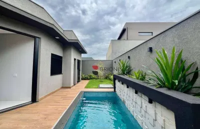Casa térrea alto padrão com 187,54 m², 3 quartos suítes à venda no condomínio quinta dos ventos em ribeirão preto/sp i imobiliária brioni imóveis