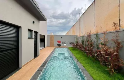 Casa alto padrão com 175m², 3 quartos/suítes à venda no condomínio vivendas da mata em ribeirão preto/sp i imobiliária brioni imóveis