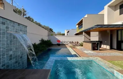 Casa alto padrão com 269m², 3 quartos/suítes à venda no condomínio alto do castelo 1 em ribeirão preto/sp i imobiliária brioni imóveis