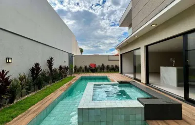 Casa sobrado de alto padrão com 5 suítes à venda no condomínio alphaville 3, em ribeirão preto/sp i imobiliária em ribeirão preto i brioni imóveis