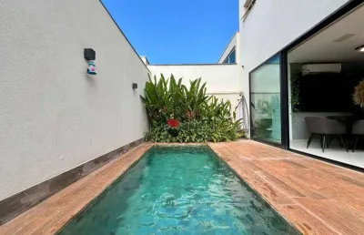 Casa sobrado alto padrão com 187m², 3 suítes | quartos à venda no condomínio san marco em ribeirão preto/sp i imobiliária brioni imóveis