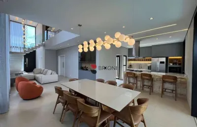 Casa sobrado alto padrão com 268 m², 4 quartos suítes à venda no condomínio vivendas da mata em ribeirão preto/sp i imobiliária brioni imóveis