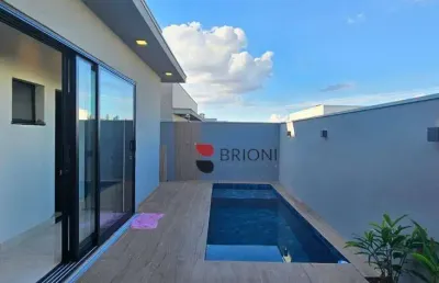 Casa térrea alto padrão com 150m², 3 suítes, à venda no condomínio san marco, brioni imóveis, ribeirão preto