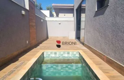 Casa com 3 quartos/suítes, com 160m², no condomínio valência  em ribeirão preto/sp i imobiliária brioni imóveis