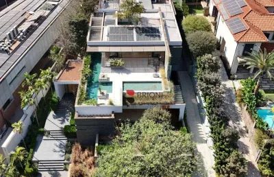 Casa sobrado de alto padrão com 750 m², 4 quartos à venda no condomínio ipê roxo em ribeirão preto/sp i imobiliária brioni imóveis
