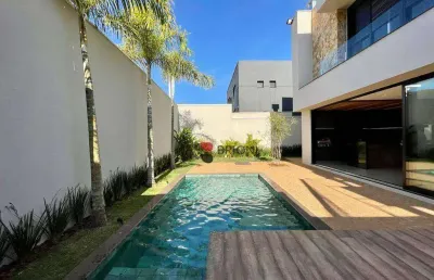 Casa alto padrão à venda com 320m², 5 quartos/suítes em condomínio alphaville, em ribeirão preto/sp i imobiliária em ribeirão preto i brioni imóveis