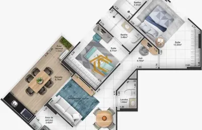 Apartamento com 2 dorms, guilhermina, praia grande - r$ 602 mil, cod: 9346