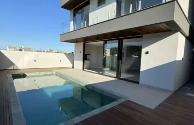 Casa em condomínio para venda em palhoça, pedra branca, 3 dormitórios, 3 suítes, 4 banheiros, 2 vagas