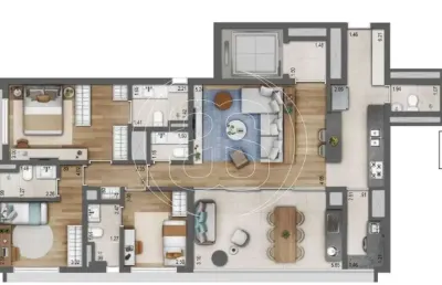 Apartamento de 125m² e 3 suítes a venda na vila clementino
