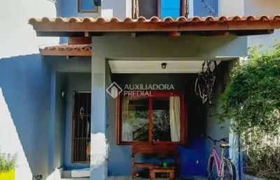 Casa em condomínio fechado com 3 quartos à venda na rua alcebíades ribeiro, 32, aberta dos morros, porto alegre, 107 m2 por r$ 470.000