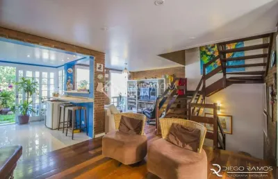 Casa em condomínio fechado com 3 quartos à venda na rua germano gundlach, 127, chácara das pedras, porto alegre, 200 m2 por r$ 1.790.000