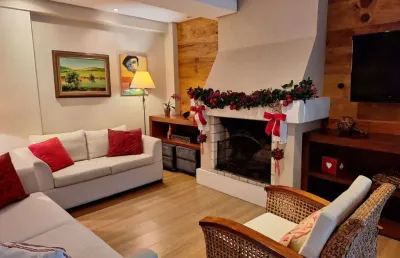 Casa em condomínio fechado com 3 quartos à venda na da ladeira, 385, planalto, gramado, 161 m2 por r$ 1.200.000