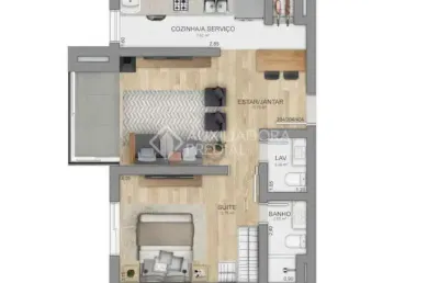 Apartamento com 1 quarto à venda na joao pessoa, 135, centro, canela, 56 m2 por r$ 579.000