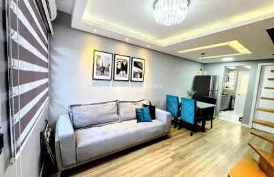 Casa em condomínio fechado com 2 quartos à venda na avenida guilherme schell, 1250, rio branco, canoas, 76 m2 por r$ 260.000