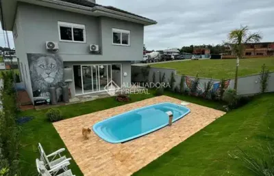 Casa em condomínio fechado com 4 quartos à venda na estrada sanga funda, 1502, sanga funda, nova santa rita, 215 m2 por r$ 1.690.000