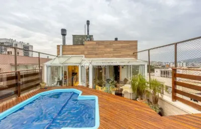 Cobertura com 3 quartos à venda na rua professor cristiano fischer, 892, petrópolis, porto alegre, 157 m2 por r$ 1.289.000