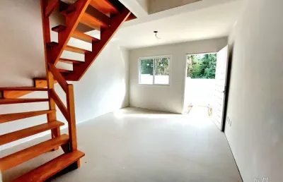 Casa em condomínio fechado com 2 quartos à venda na rua frederico etzberger, 650, nonoai, porto alegre, 58 m2 por r$ 324.900