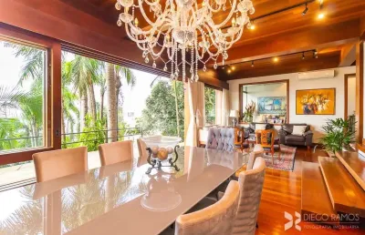 Casa em condomínio fechado com 4 quartos à venda na rua guato, 190, vila assunção, porto alegre, 524 m2 por r$ 4.800.000