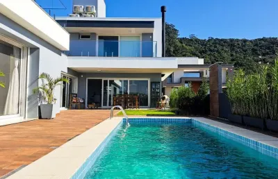 Casa em condomínio fechado com 5 quartos à venda na rodovia armando calil bulos, 4801, ingleses do rio vermelho, florianópolis, 470 m2 por r$ 3.400.000