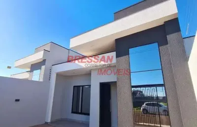 Casa à venda com suite mais dois quartos com área gourmet, canadá, cascavel - pr