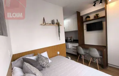 Studio com 1 dormitório para alugar, 20 m² por r$ 3.414,00/mês - vila romana - são paulo/sp