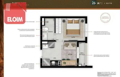 Studio à venda, 26 m² por r$ 227.000,00 - pirituba - são paulo/sp